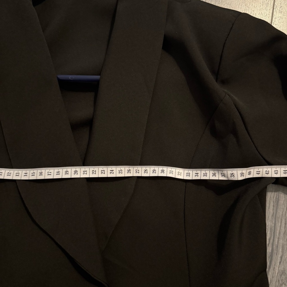 Drape Open Front Blazer Jacket Black Size Small - Picture 5 of 7